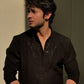BLACK NECK WORK KURTA AND PAJAMA