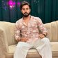 Beige Motif Embroidered Work Men's Kurta with Pajama