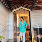 AQUA BLUEB Kurta with PAIJAMA Sequin Embroidery WORK