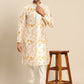 TIE AND DIE MIROOR YELLOW KURTA  WITH PAJAMA