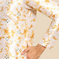 TIE AND DIE MIROOR YELLOW KURTA  WITH PAJAMA