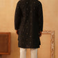 Stylish Black KURTA, PAJAMA AND DUPATA