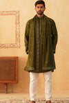 Stylish GREEN KURTA, PAJAMA AND DUPATA