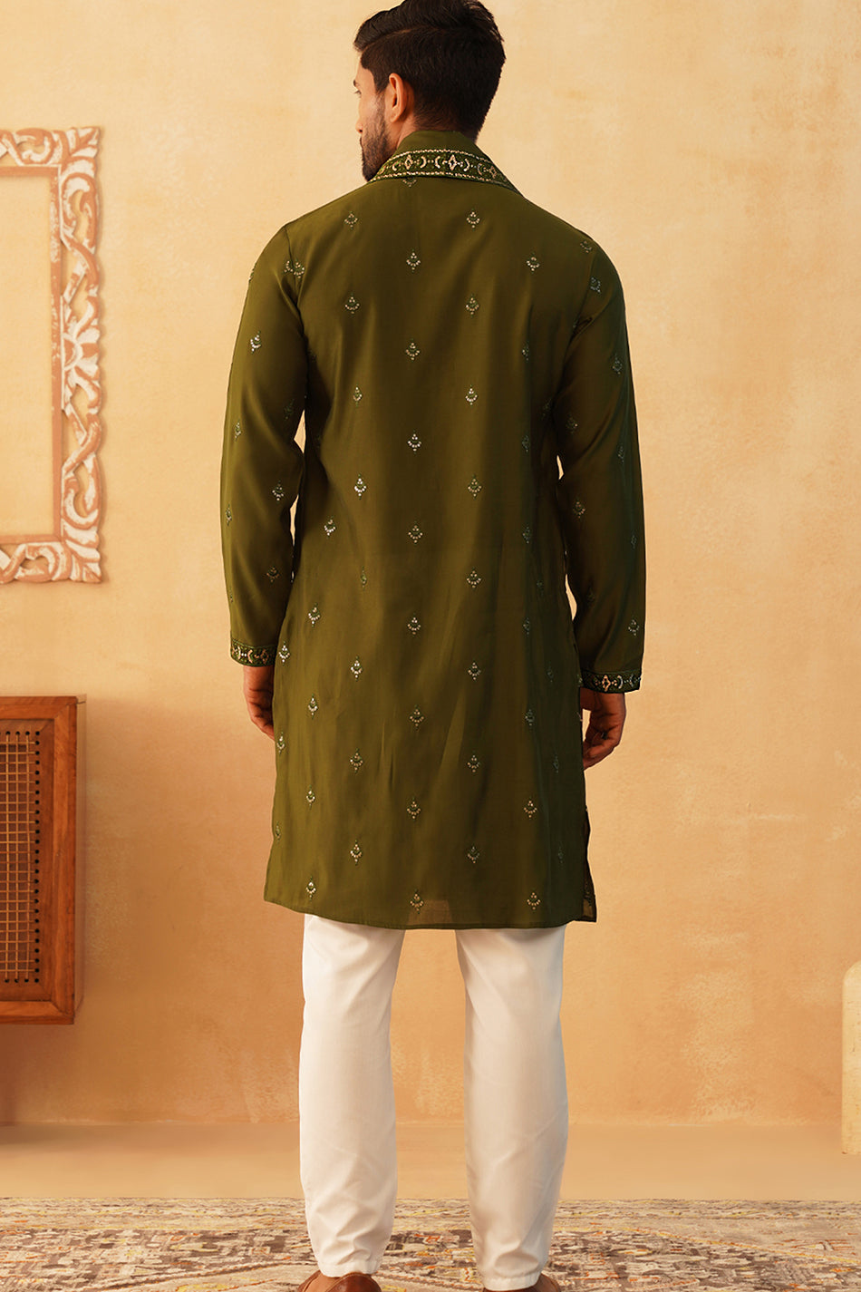 Stylish GREEN KURTA, PAJAMA AND DUPATA