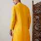 YELLOW EMBRODRY WORK KURTA WITH PAJAMA
