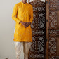 YELLOW EMBRODRY WORK KURTA WITH PAJAMA
