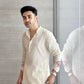 White Lotus Embroidered  Men's Kurta With Pajama