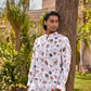 JAIPUR WHITE PRINTED KURTA WITH PAJAMA SET FOR MEN