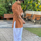 Clay MIRROR  EMBROIDERY KURTA AND PATIYALA