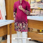DARK PINK PRINTED KURTA SET